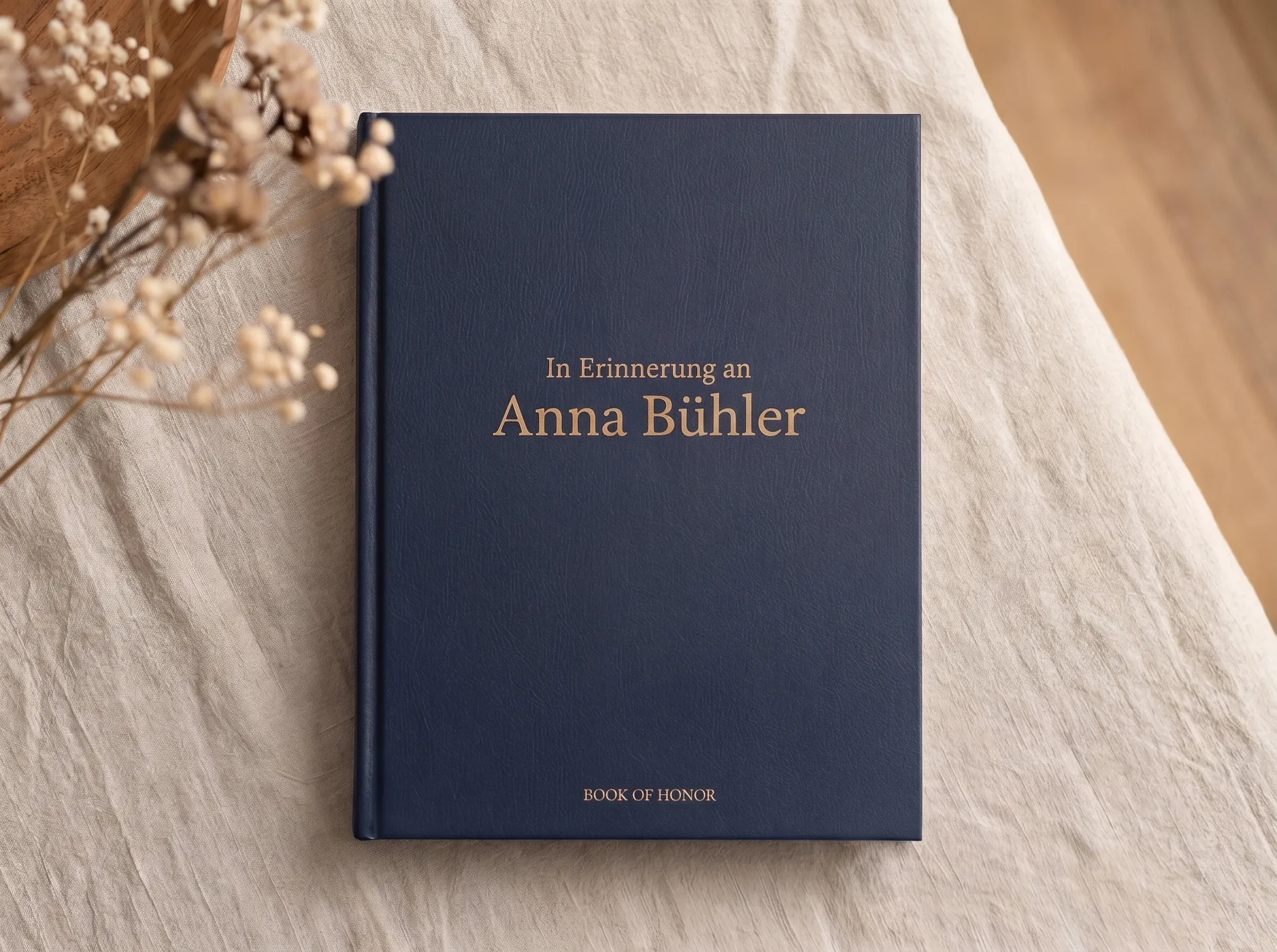 Book of Honor Gedenkbuch Frontcover, Draufsicht